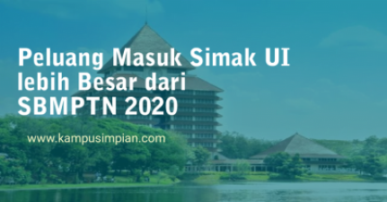 6 Alasan Peluang Masuk Simak UI Lebih Besar Daripada SBMPTN 2020