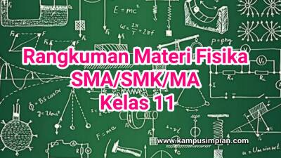Rangkuman Materi Fisika Lengkap  Kelas 11 SMA/SMK/MA