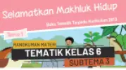 Rangkuman Materi Tematik Kelas 6 Subtema 3 Ayo Selamatkan Hewan dan Tumbuhan