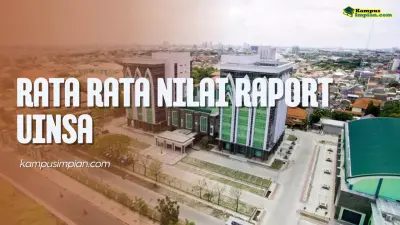 Rata Rata Nilai Raport SNBP Masuk UINSA 2025 - 2026
