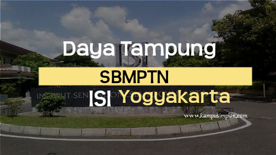 Daya Tampung SBMPTN ISI Yogyakarta 2020/2021