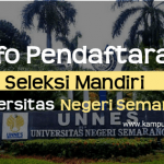 Pendaftaran Seleksi Mandiri UNNES 2020/2021
