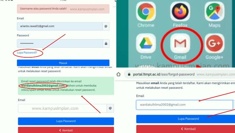 Mengatasi Lupa Kata Sandi LTMPT