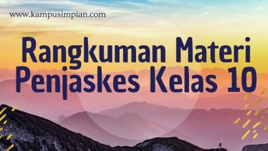 Rangkuman Materi Penjaskes Kelas X