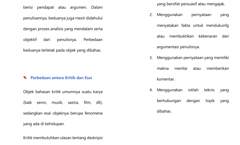 Bab 6 Kritik dan Esai 1