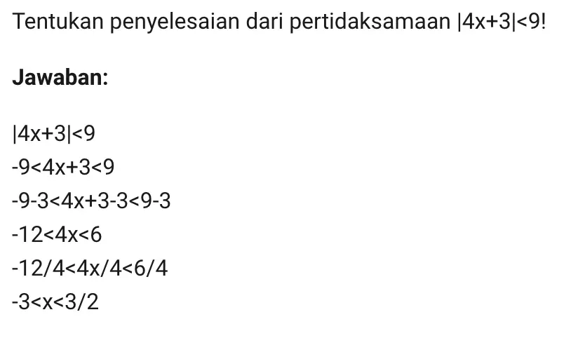 contoh soal pertidaksamaan 1